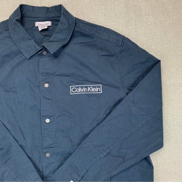 Calvin Klein Mens Relaxed Fit Box Logo Shirt Size M - Picture 3 of 10